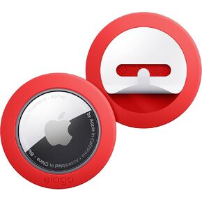 وسادة Elago المصنوعة من السيليكون متوافقة مع حامل حافظة Apple AirTag مع ملصقات لاصقة (عبوة من قطعتين) - محافظ المسار والكلاب والدراجات والحقائب وحقائب الظهر - وسادة قابلة لإعادة الاستخدام، جهاز التتبع غير متضمن [أزرق ليلي]