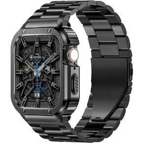 MioHHR Stainless Steel Band and Case Compatible with Apple Watch Band 45mm in Kuwait