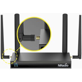 NRadio 4G LTE Cat 6 WiFi Router، Qualcomm Chipset AC1200 ثنائي النطاق غير مقفل 4G للمكتب والمتاجر والشبكة المنزلية، فتحة بطاقة SIM واحدة ونسخ احتياطي خلوي، هوائيات خلوية قابلة للفصل (C4800-456) in Kuwait