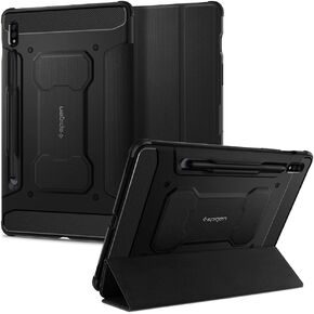 Spigen Rugged Armor Pro مصمم لحافظة Galaxy Tab S8 (2022) / حافظة Galaxy Tab S7 (2020) مع حامل قلم S - أسود in Kuwait