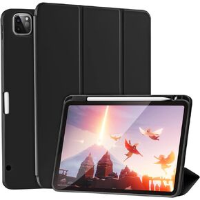 SIWENGDE Case for iPad Pro 11 Inch 4th/3rd/2nd Generation 2022/2021/2020 with Pencil Holder [Support iPad 2nd Pencil Charging] Slim Trifold Stand Smart Protective Cover, Auto Wake/Sleep(Light Blue)