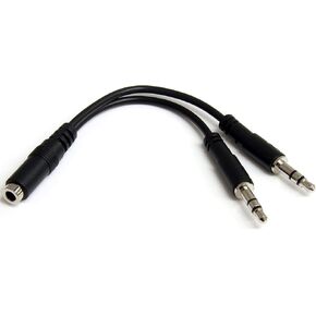StarTech.com 3.5mm 4 Position to 2X 3 Position 3.5mm Headset Splitter Adapter & .com 2m 3.5mm 4 Position TRRS Headset Extension Cable
