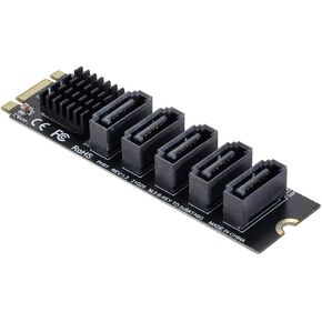 Mini PCI-E PCI Express to SATA 3.0 Four Ports Adapter Converter 6Gbps Hard Drive Extension Card for SSD in Kuwait