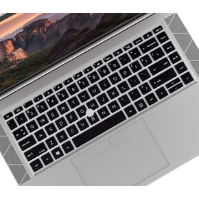 Keyboard Cover for HP EliteBook 840 G7 G8 14"/HP EliteBook 845 G7 G8 14" Notebook,HP EliteBook 840 845 G7 G8 Keyboard Protective Skin[Not for HP Elitebook 840 G5/G6],US Layout-Black