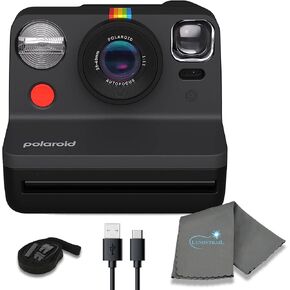Polaroid Cameras Gen 2 Now I-Type Instant Film Camera, Film Photography, Print Instant Photo, Great As A Gift, Bundle with a Lumintrail Lens Cleaning Cloth