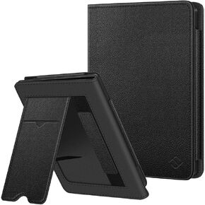 Fintie Stand Case for 6" Kobo Clara 2E / Tolino Shine 4 eReader - Premium PU Leather Protective Cover Auto Sleep/Wake with Card Slot and Hand Strap, Library