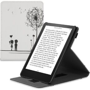 kwmobile Cover Compatible with Amazon Kindle Paperwhite 11. Generation 2021 Case - Stand + Strap - Library Motto Multicolor in Kuwait