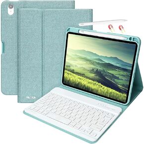 iPad Air 11-inch M2 2024/ iPad Air 5th Gen 10.9 Case with Keyboard, iPad Air 4th Gen 2020,iPad Pro 11 2018 with Detachable Wireless Bluetooth Keyboard case with Pencil Holder(Champagne) in Saudi Arabia