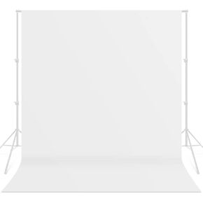 LimoStudio 10' x 20' (W x H) Pure White Backdrop Background Screen, Higher Density Premium 150 GSM Synthetic Material Fabric, Solid Seamless Muslin for Professional Photo Studio, AGG3251