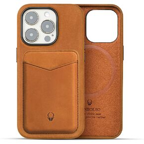 حافظة محفظة iPhone 13 Pro - حافظة جلدية واقية لهاتف iPhone 13 Pro - حافظة محفظة MagSafe لأجهزة Apple - جلد كلاسيكي مع بطانة من الألياف الدقيقة المضادة للخدش متوافقة مع MagSafe - بني عتيق in Kuwait