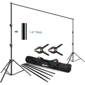 EMART 12x10ft(WXH) Backdrop Stand Heavy Duty, Adjustable Backdrop Banner Holder Back Drop Stand for Party, Photography Background Support Equipment Kit for Photo Studio, Wedding, Birthday, Exhibitions in Saudi Arabia
