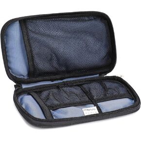 MOSISO Electronic Organizer Cable Case, Portable External Carrying Case Storage Bag with Handle Compatible with MacBook Power Adapter, Wireless Mouse, Cables, Earphones, USB Flash Disk SD Card, Black in Saudi Arabia