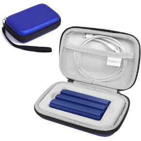 MOSISO Hard Travel Carrying Case Compatible with Samsung T7 2022 Shield Portable SSD 1TB 2TB 3.2 External Solid State Drive and Accessories, Portable EVA Storage Case Bag with Hand Strap, Royal Blue