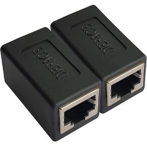 DEFACE RJ45 Coupler Cable Coupler Cat8 Cat7 Cat6 Cat5e Female to Female Ethernet Adapter Black