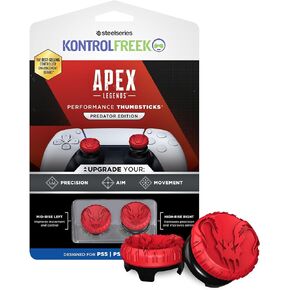 KontrolFreek Apex Legends: أعواد التحكم الأداء لإصدار Predator لوحدة تحكم PlayStation 4 (PS4) وPlaystation 5 (PS5) | 1 شاهقة، 1 متوسطة الارتفاع، مقعرة | أحمر/أسود in Kuwait