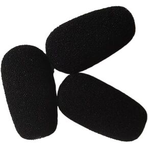 Headset Foam Microphone Windscreens For Blue Parrot B250, B350, B450, B550, C400 Plantronics, Jabra, Lapel, Lavaliers,Telex, Movo, VXI- Lux, Passport, Logitech, 10-Pack (3 Pack)