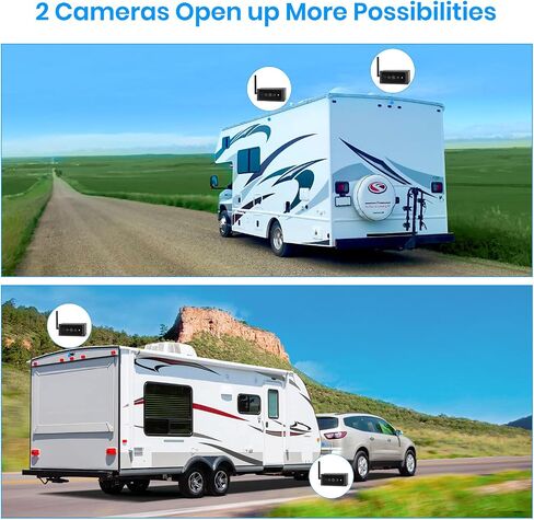 كاميرا احتياطية AUTO-VOX 1080P RV لاسلكية لـ Solar4 فقط، كاميرا الرؤية الخلفية بدون أسلاك، نظام كاميرا احتياطية للرؤية الليلية بالأشعة تحت الحمراء للسيارة والشاحنة والمقطورة وصلة الوصل in Kuwait