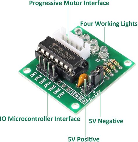 AEDIKO 6 Sets 28BYJ-48 ULN2003 5V Stepper Motor + ULN2003 Driver Board+120 Pin Cable in Saudi Arabia