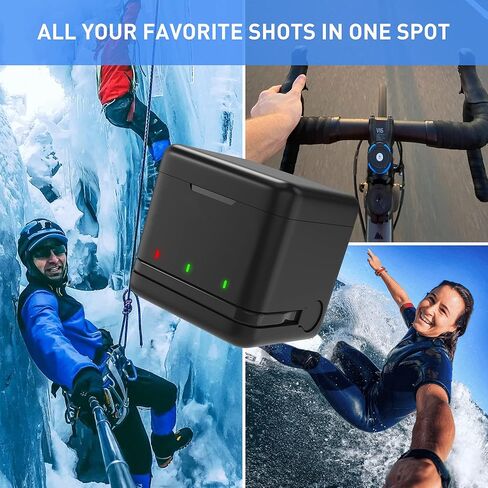 بطارية بديلة NOPWOK Hero 8 بقدرة 1800 مللي أمبير في الساعة لـ Gopro Hero 6/7/8 3 عبوات وشاحن تخزين (متوافق تمامًا مع Gopro Hero 8، Hero 7، Hero 6) in Kuwait