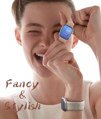 2PC Cute Floral Engraved Band Compatible with Apple Watch Bands Women in Kuwait