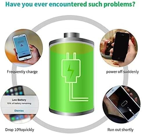 بطارية JUBOTY لهاتف iPhone 5S 5C (ليس 5/SE) بقدرة 3500 مللي أمبير في الساعة، بطارية ليثيوم بوليمر مطورة عالية السعة 0 دورة بديلة لهاتف iPhone 5S 5C مع مجموعة أدوات إصلاح احترافية in Kuwait