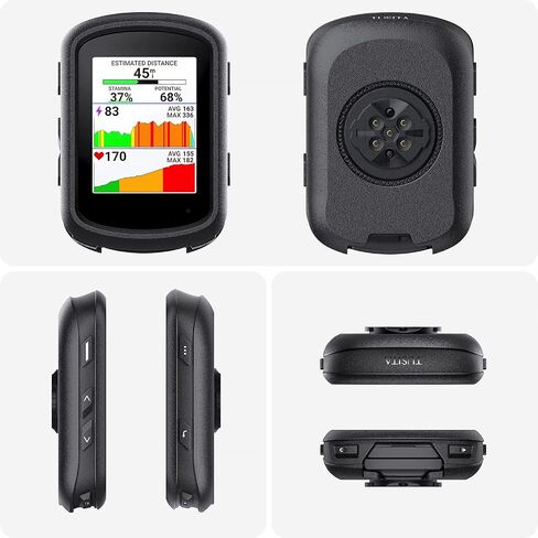 TUSITA Silicone Case Compatible with Garmin Edge 540 | 540 Solar | 840 | 840 Solar - Black in Saudi Arabia