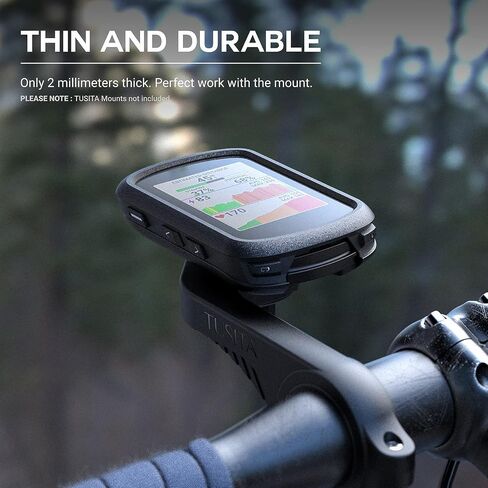 TUSITA Silicone Case Compatible with Garmin Edge 540 | 540 Solar | 840 | 840 Solar - Black in Saudi Arabia