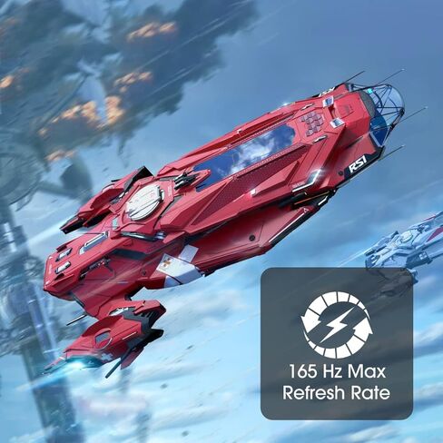 سكيبتر شاشة العاب 24 انش 1080p 98% sRGB حتى 165Hz 1 مللي ثانية 320Lux منفذ عرض HDMI، مكبرات صوت مدمجة، ابيض نيبولا 2022 (E248B-FWN168W) in Kuwait