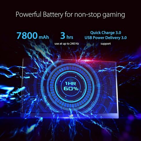 اسس شاشة العاب محمولة روج ستريكس 17.3 انش 1080P (XG17AHPE) - FHD IPS، 240Hz، 3 مللي ثانية، مزامنة تكيفية، حافظة ذكية، رفيعة للغاية، توصيل طاقة USB-C، مايكرو HDMI، للابتوب والكمبيوتر والجوال in Saudi Arabia