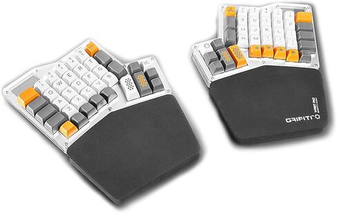 مجموعة وسادة المعصم GRIFITI Fat من Ergodox المكونة من قطعتين مقاس 6.5 بوصة × 4.2 بوصة × 0.75 بوصة، مساند معصم مرآة تدعم ملحقات مجموعات لوحة مفاتيح الكمبيوتر للألعاب - مسند اليد المريح للوحات المفاتيح، مسند راحة اليد (نايلون أسود) in Saudi Arabia