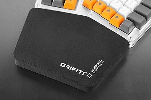 مجموعة وسادة المعصم GRIFITI Fat من Ergodox المكونة من قطعتين مقاس 6.5 بوصة × 4.2 بوصة × 0.75 بوصة، مساند معصم مرآة تدعم ملحقات مجموعات لوحة مفاتيح الكمبيوتر للألعاب - مسند اليد المريح للوحات المفاتيح، مسند راحة اليد (نايلون أسود) in Saudi Arabia
