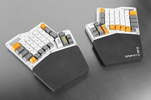 مجموعة وسادة المعصم GRIFITI Fat من Ergodox المكونة من قطعتين مقاس 6.5 بوصة × 4.2 بوصة × 0.75 بوصة، مساند معصم مرآة تدعم ملحقات مجموعات لوحة مفاتيح الكمبيوتر للألعاب - مسند اليد المريح للوحات المفاتيح، مسند راحة اليد (نايلون أسود) in Saudi Arabia