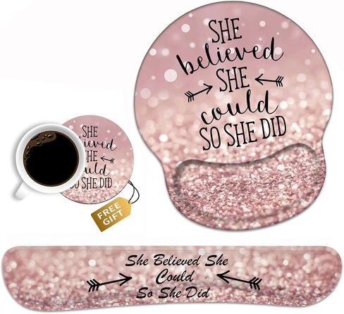 Keyboard Wrist Rest and Mouse Pad Wrist Support Set with Coasters, Non-Slip PU Base, Easy Typing and Relieve Wrist Pain, Perfect for Home Office Working Studying, Quotes Bible Verse Jeremiah 29:11 in Saudi Arabia