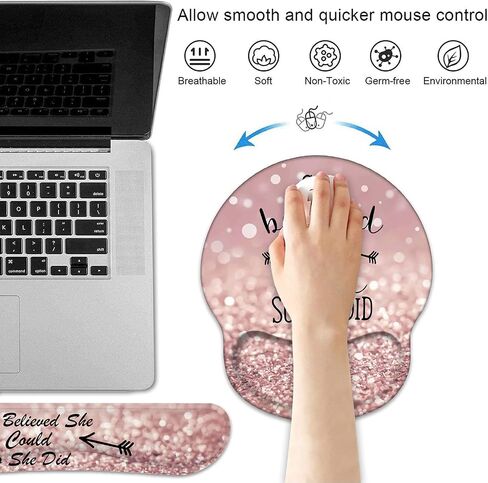 Keyboard Wrist Rest and Mouse Pad Wrist Support Set with Coasters, Non-Slip PU Base, Easy Typing and Relieve Wrist Pain, Perfect for Home Office Working Studying, Quotes Bible Verse Jeremiah 29:11 in Saudi Arabia