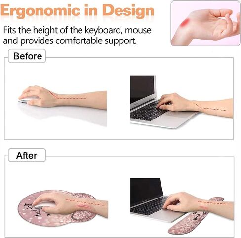 Keyboard Wrist Rest and Mouse Pad Wrist Support Set with Coasters, Non-Slip PU Base, Easy Typing and Relieve Wrist Pain, Perfect for Home Office Working Studying, Quotes Bible Verse Jeremiah 29:11 in Saudi Arabia