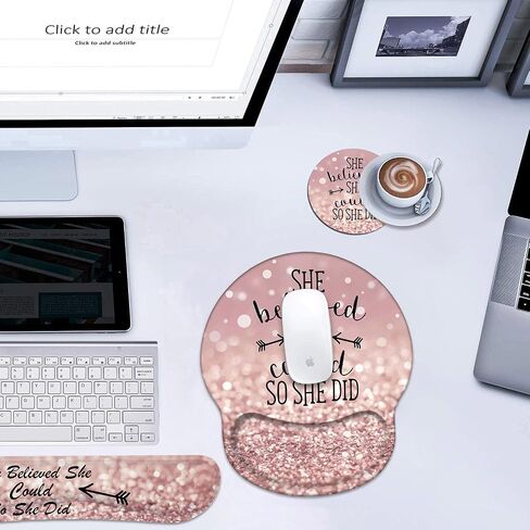 Keyboard Wrist Rest and Mouse Pad Wrist Support Set with Coasters, Non-Slip PU Base, Easy Typing and Relieve Wrist Pain, Perfect for Home Office Working Studying, Quotes Bible Verse Jeremiah 29:11 in Saudi Arabia