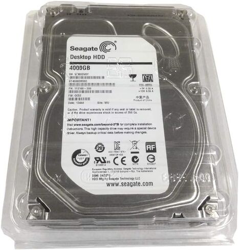 Seagate ST4000DM000 محرك الأقراص الصلبة المكتبي 4 تيرابايت ساتا 6 جيجابايت/ثانية Ncq 64 ميجابايت كاش 3.5 بوصة محرك أقراص داخلي مكشوف (متجدد) in Saudi Arabia