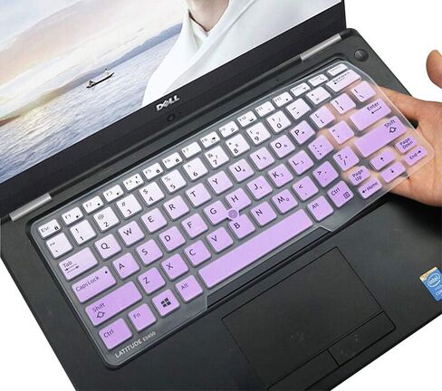 Keyboard Cover for Dell Latitude E7450 E7470 E5470 E7480 5480 5490 5491 7490, Dell Latitude 3340 E3340 Laptop Keyboard Protector Ultra Thin Soft Keyboard Skin, Black (US Layout, with Pointing) in Kuwait