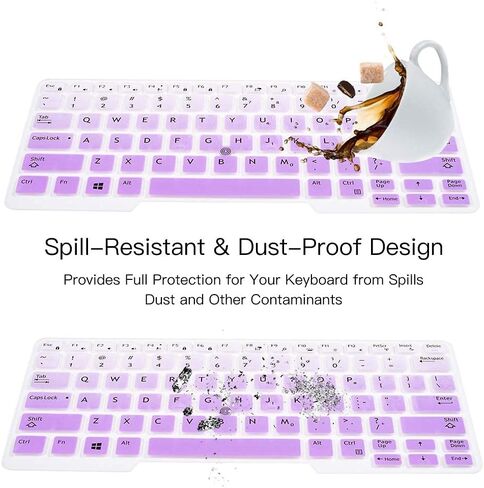 Keyboard Cover for Dell Latitude E7450 E7470 E5470 E7480 5480 5490 5491 7490, Dell Latitude 3340 E3340 Laptop Keyboard Protector Ultra Thin Soft Keyboard Skin, Black (US Layout, with Pointing) in Kuwait