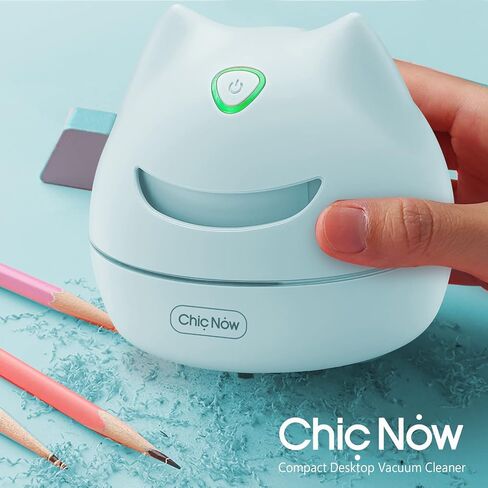 مكنسة كهربائية لسطح المكتب من Chic Now، مكنسة مكتبية صغيرة تعمل بشحن USB مع فرشاة تنظيف كهربائية، مكنسة كهربائية صغيرة محمولة للطاولة، الأفضل لتنظيف الفتات وبقايا الممحاة وما إلى ذلك in Saudi Arabia