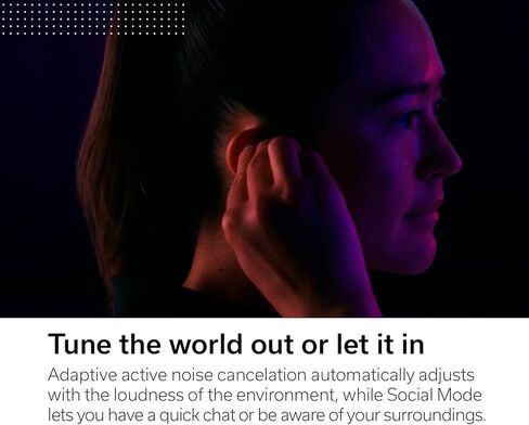 سماعات أذن دينون بيرل بلوتوث، سماعات أذن لاسلكية حقيقية لإلغاء الضوضاء النشطة، صوت مخصص مع تقنية ماسيمو الصوتية التكيفية، أدوات تحكم باللمس قابلة للتخصيص، عمر بطارية 24 ساعة in Kuwait