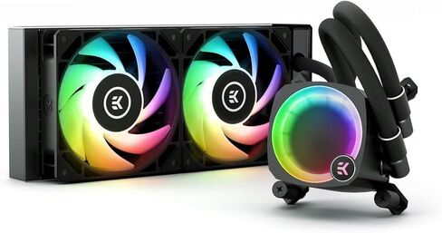 مبرد وحدة المعالجة المركزية السائل الكل في واحد EK Nucleus AIO CR240 Lux D-RGB مع مراوح EK FPT، وأجزاء كمبيوتر لتبريد المياه، ومروحة 120 مم، متوافق مع أحدث وحدات المعالجة المركزية Intel وAMD in Saudi Arabia