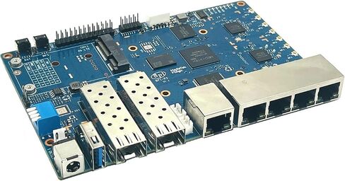 لوحة توجيه Banana Pi BPI-R3 Wi-Fi 6 مفتوحة المصدر لاسلكية مزدوجة النطاق OpenWRT مع MediaTek MT7986(Filogic 830)، تدعم 5X GbE و2X 2.5GbE SFP (Bundle3-BPI R3+هوائيات) in Kuwait