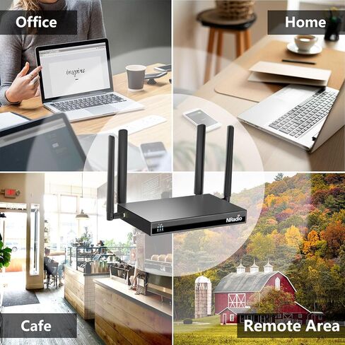 NRadio 4G LTE Cat 6 WiFi Router، Qualcomm Chipset AC1200 ثنائي النطاق غير مقفل 4G للمكتب والمتاجر والشبكة المنزلية، فتحة بطاقة SIM واحدة ونسخ احتياطي خلوي، هوائيات خلوية قابلة للفصل (C4800-456) in Kuwait