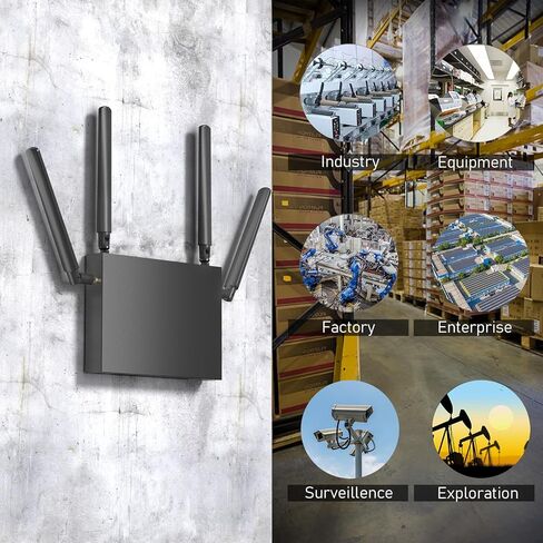 NRadio 4G LTE Cat 6 WiFi Router، Qualcomm Chipset AC1200 ثنائي النطاق غير مقفل 4G للمكتب والمتاجر والشبكة المنزلية، فتحة بطاقة SIM واحدة ونسخ احتياطي خلوي، هوائيات خلوية قابلة للفصل (C4800-456) in Kuwait