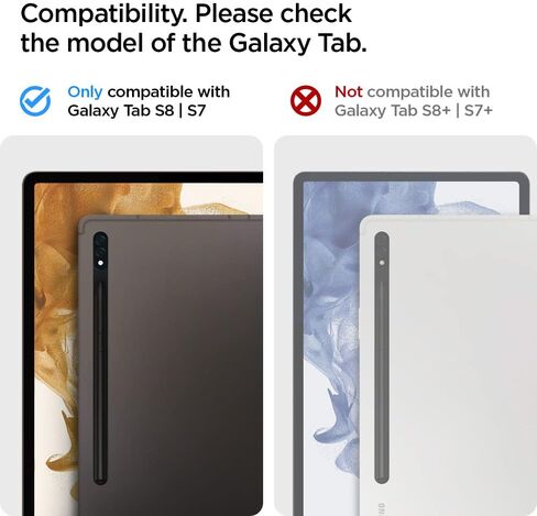 Spigen Rugged Armor Pro مصمم لحافظة Galaxy Tab S8 (2022) / حافظة Galaxy Tab S7 (2020) مع حامل قلم S - أسود in Kuwait