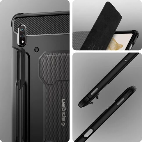 Spigen Rugged Armor Pro مصمم لحافظة Galaxy Tab S8 (2022) / حافظة Galaxy Tab S7 (2020) مع حامل قلم S - أسود in Kuwait