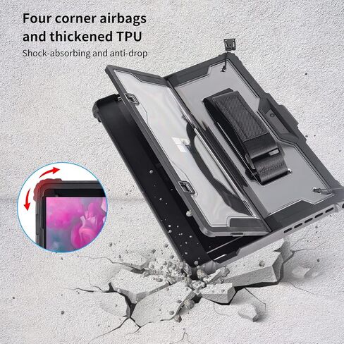 AOAO for Microsoft Surface Pro 7/6/5/4 Case with Shoulder Strap, Hand Strap, Stylus Pen Holder, Rugged, Shock-Absorbing and Drop-Resistant(12.3inch) in Kuwait