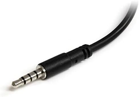 StarTech.com Headset Adapter, Microphone and Headphone Splitter - 3.5mm Male Aux to 3.5mm Female Audio & Mic Combo Jack Y Cable for Laptop / PC (MUYHSMFF) Black in Kuwait