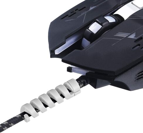 Jetec 24 Pieces Charger Cable Saver, Silicone Flexible Cable Wire Protector, Mouse Cable Protector, Suit for All Cellphone Data Lines (Black) in Saudi Arabia